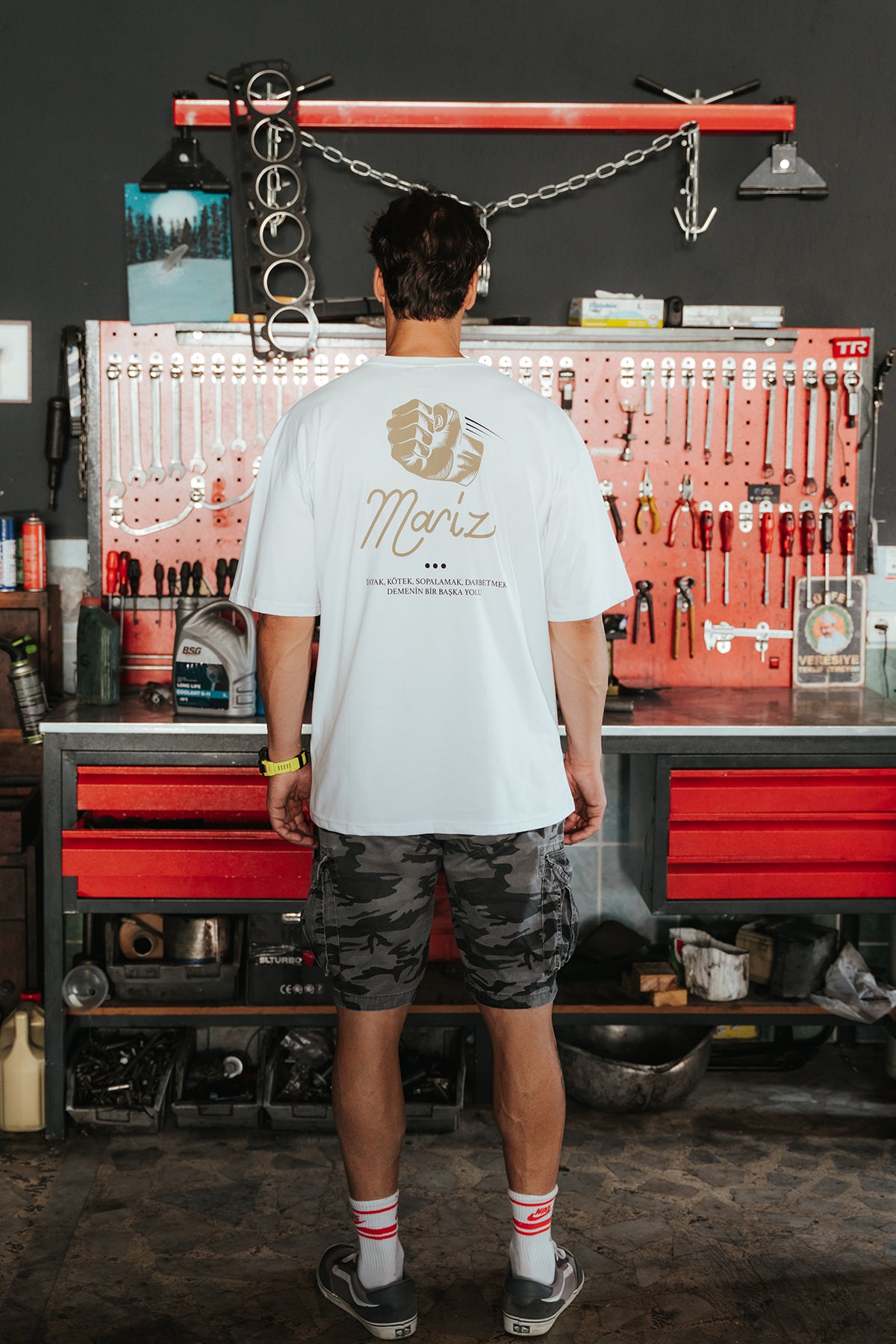 MARİZ Beyaz Oversize Tişört