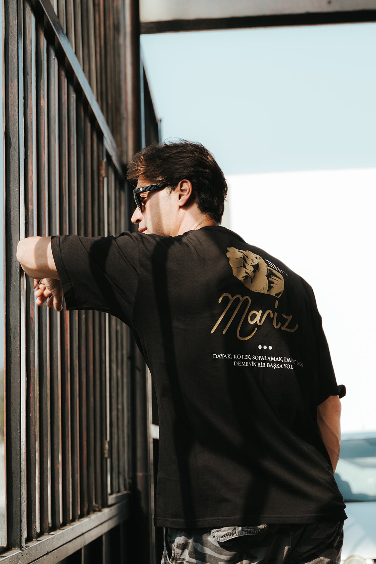MARİZ Siyah Oversize Tişört