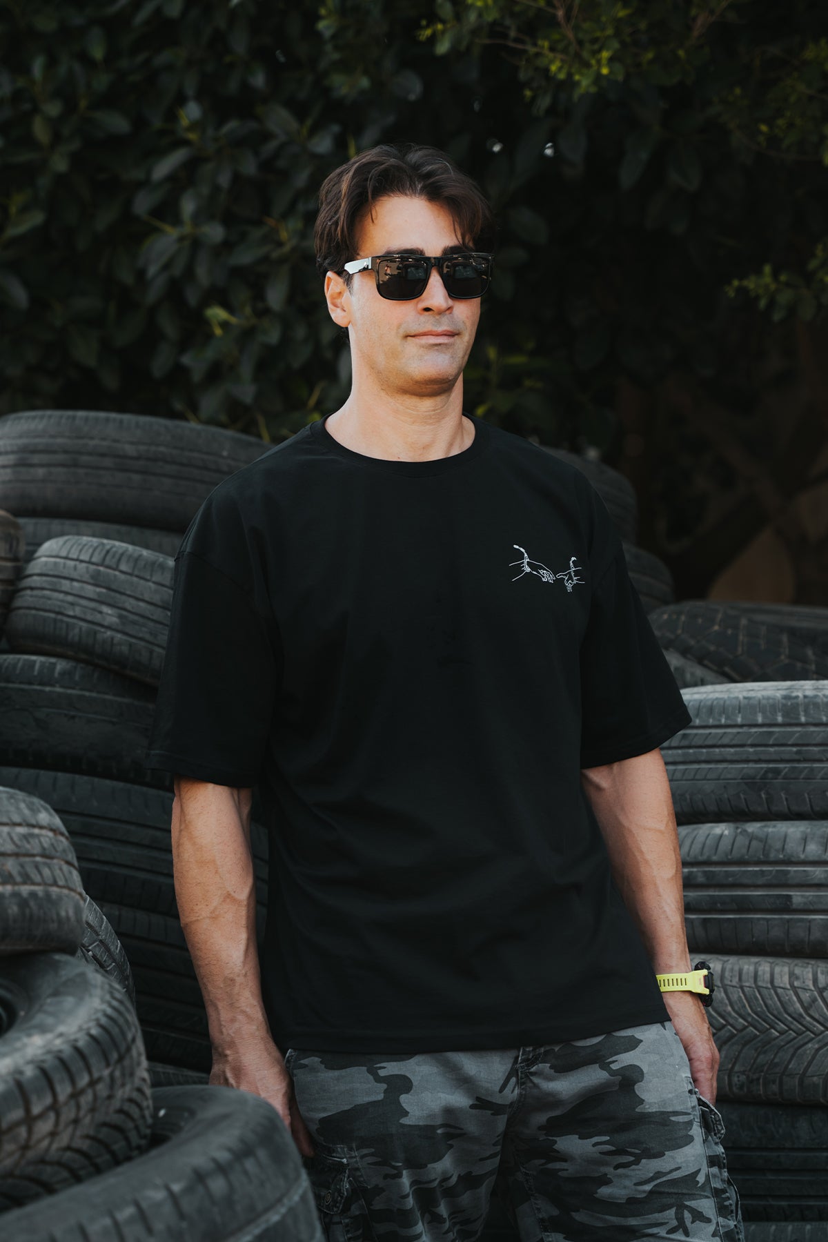 CÜRÜM Siyah Oversize Tişört