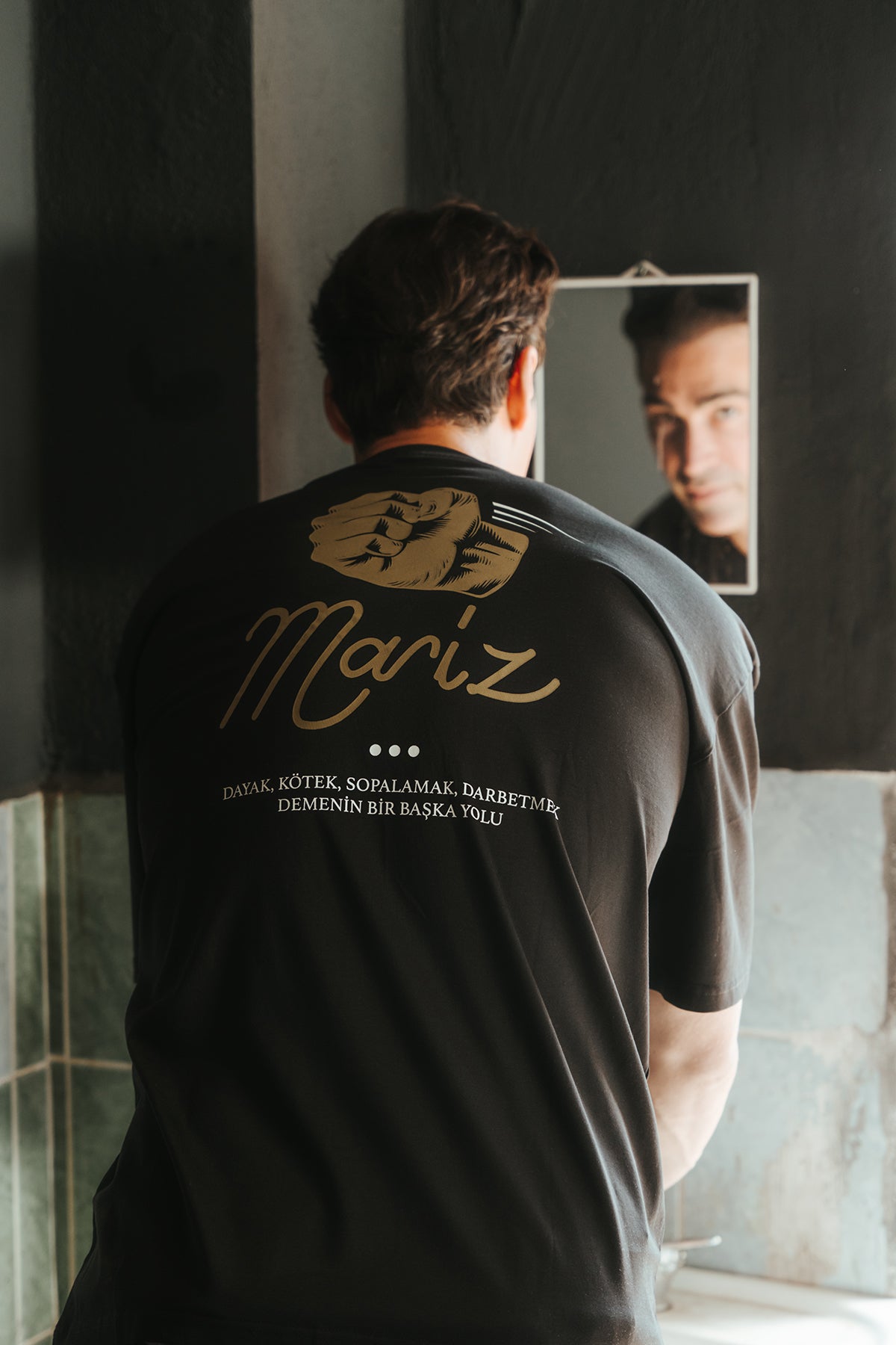 MARİZ Siyah Oversize Tişört